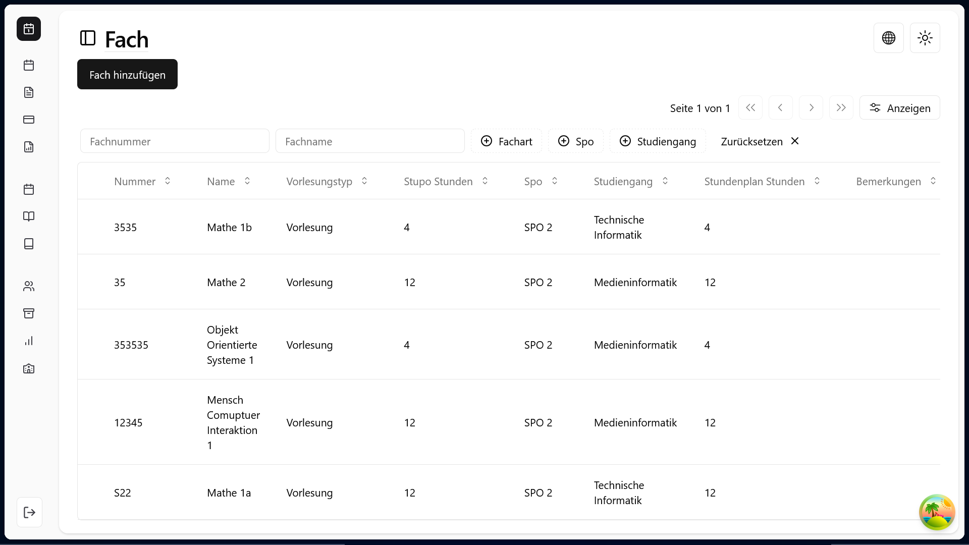 Screenshot Startseite